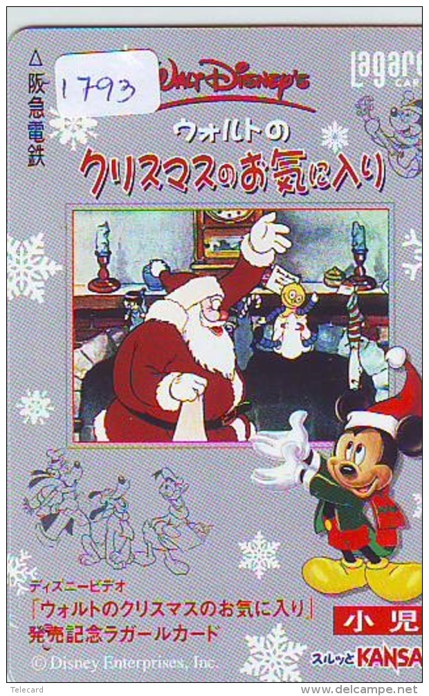 Carte Prépayée Japon * DISNEY * CHRISTMAS (1793) CINEMA * JAPAN PREPAID CARD - Disney