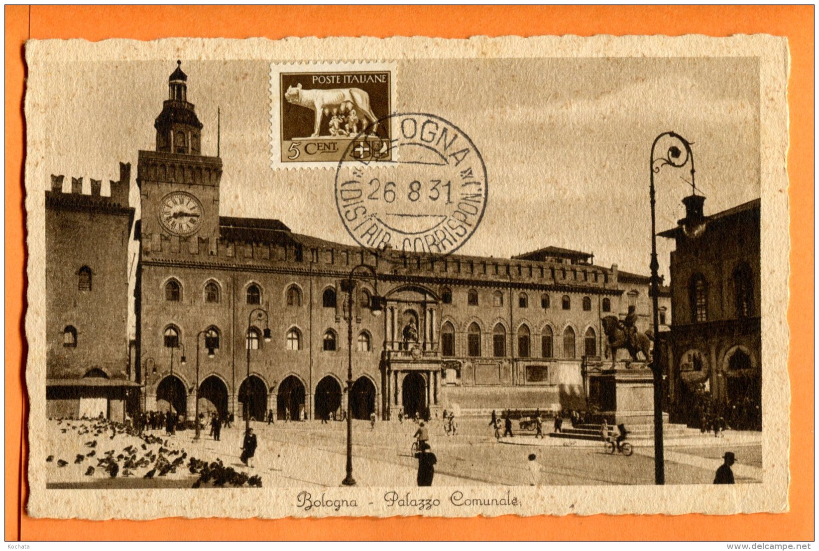 O017, Bologna, Palazzo Comunale, édit. Beretta &amp; Giacomoni, Circulée 1931 - Bologna