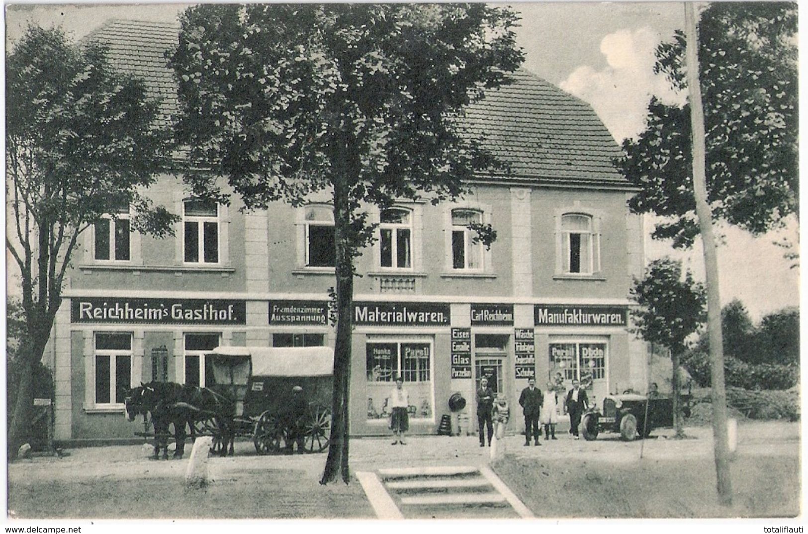 TÖRPIN Sarow Lkr Demmin Kaufhaus + Gastwirtschaft C Reichheim Belebt  Pferde Brotwagen Oldtimer TOP-Erhaltung Ungelaufen - Demmin