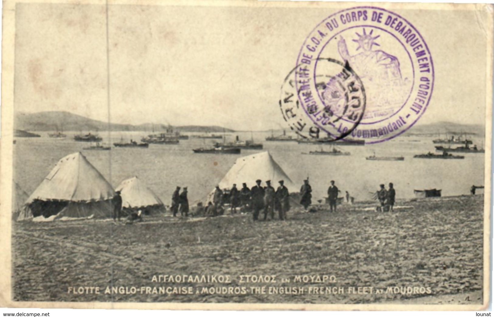 Militaire - Détachement De G.O.A. Du Corps De Débarquement D'Orient - Le Commandant - Flotte Anglo-Française - Guerra De 1914-18