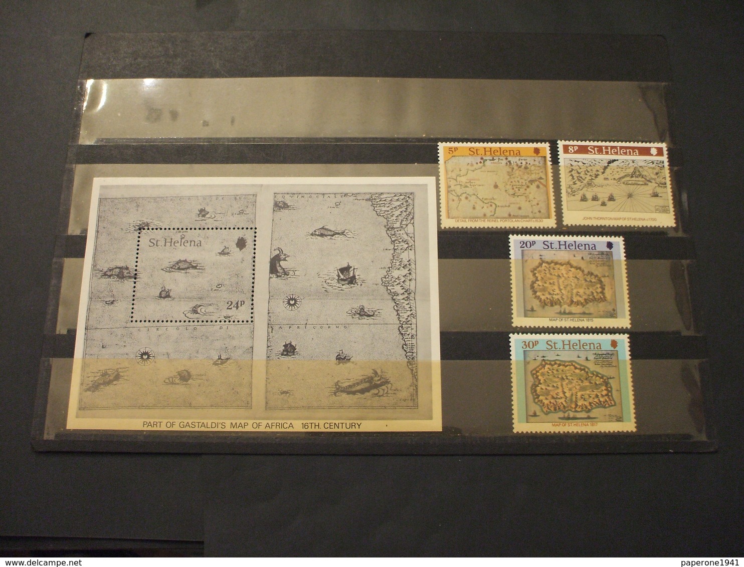 ST. HELENA - 1981 MAPPA   4 VALORI + BF  - NUOVI(++) - Isola Di Sant'Elena