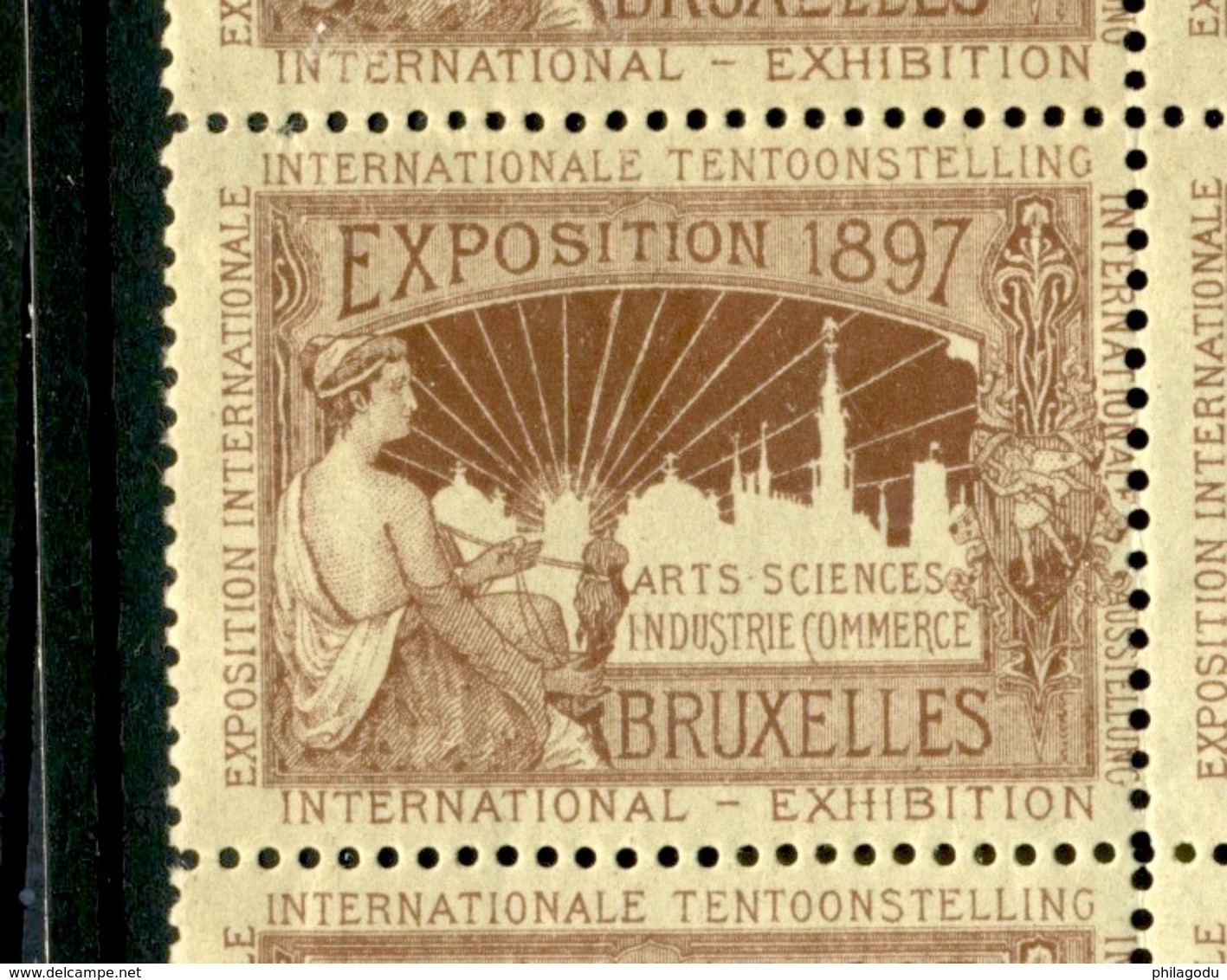 1897  EXPO De Bruxelles  Jolies Vignettes Avec Gomme  Bel Ensemble - 1894-1896 Exhibitions