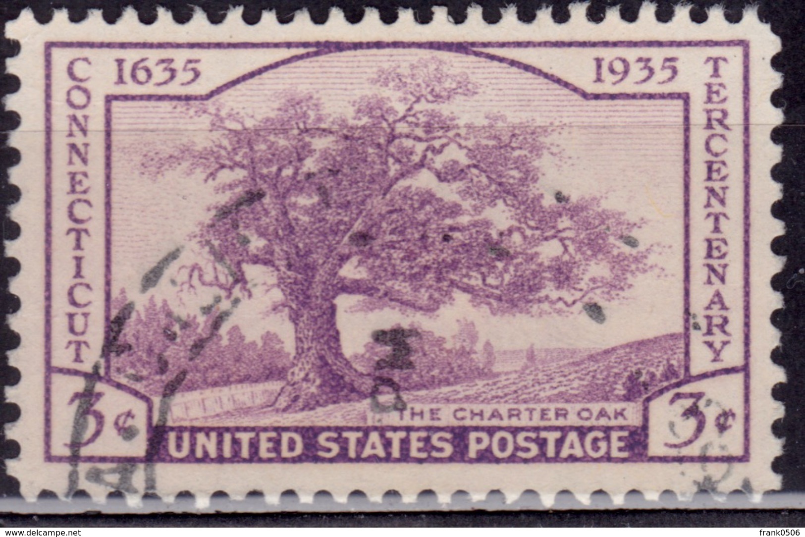 United States, 1935, Charter Oak, 3c, Sc#772, Used - Used Stamps