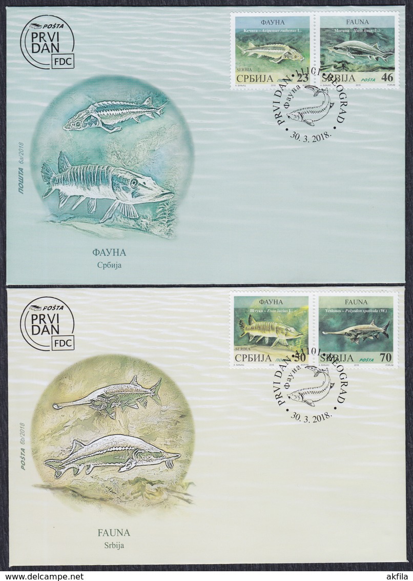 Serbia 2018 Animals (Fauna) - Fish, FDC (First Day Cover) - Serbie