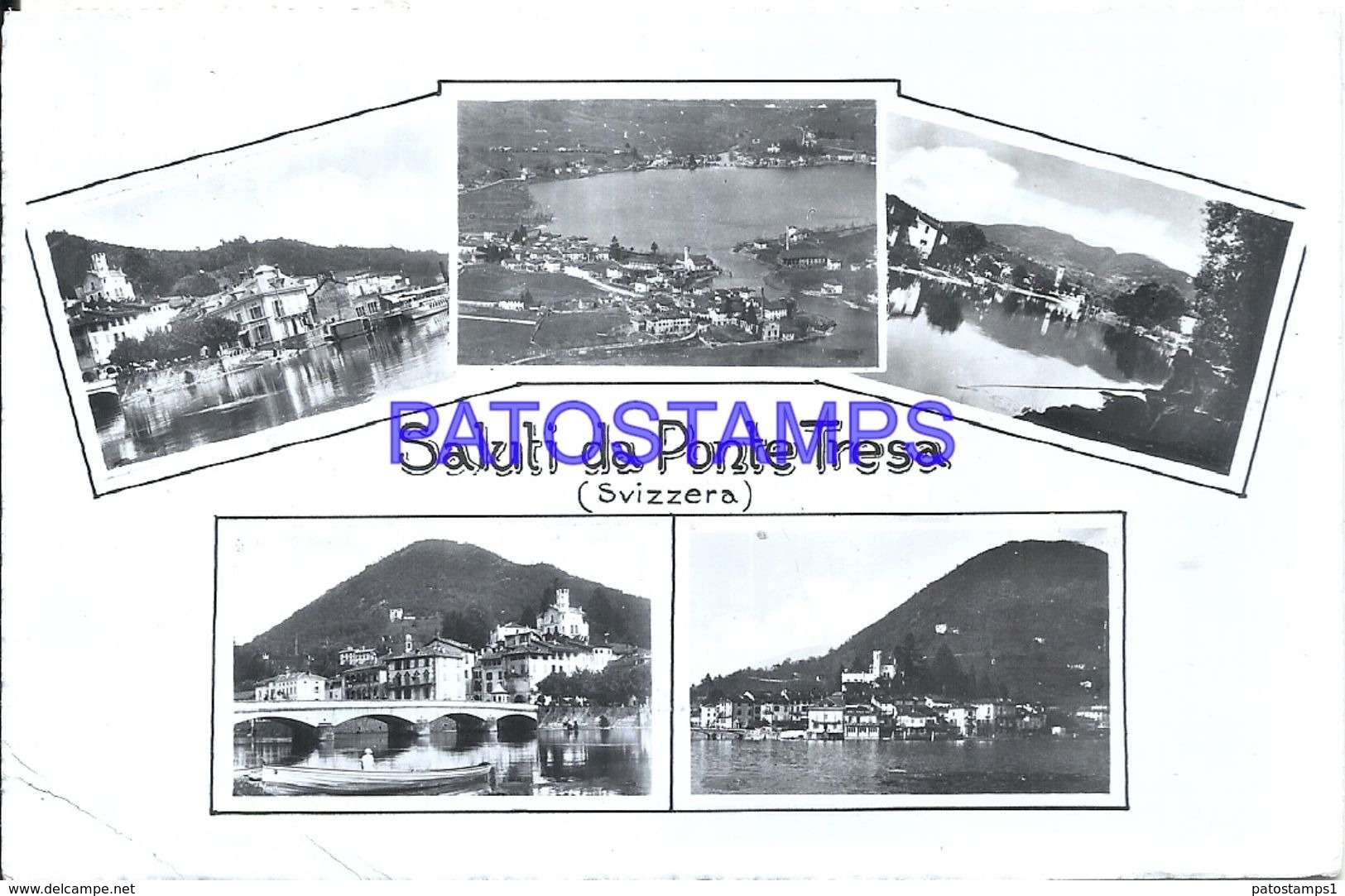 91770 SWITZERLAND PONTE TRESA MULTI VIEW CIRCULATED TO ARGENTINA POSTAL POSTCARD - Ponte Tresa