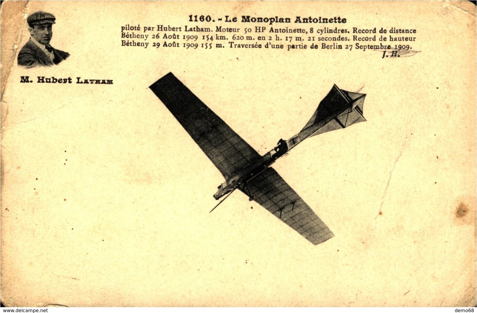 Avion Monoplan Antoinette Aviation - ....-1914: Précurseurs