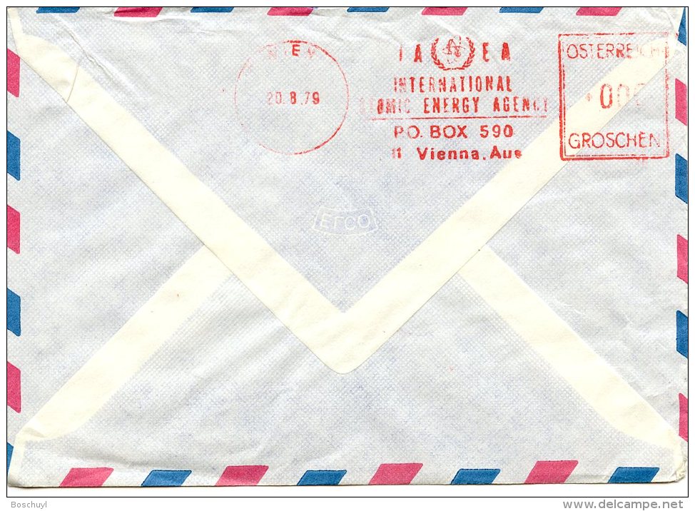 WHO Service Cover To IAEA United Nations Vienna, 1979, Machine Cancels On Front And Back - Service