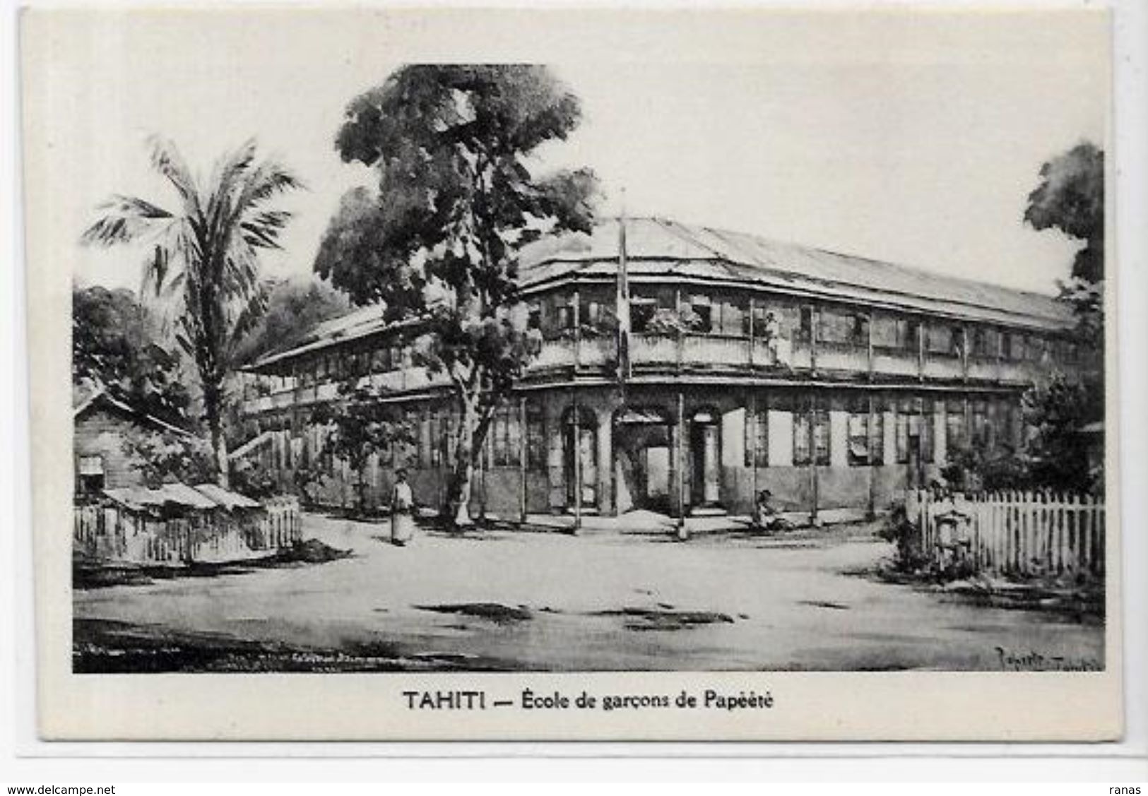 CPA Tahiti Océanie Polynésie Française Non Circulé école PAPEETE - Polynésie Française