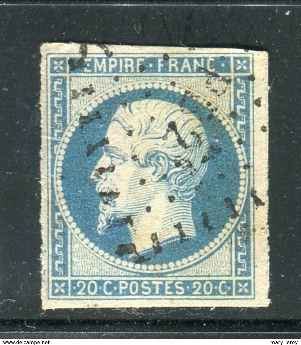 Superbe N° 14Af Bleu Laiteux - Cachet Ambulant PB2° - 1853-1860 Napoléon III.