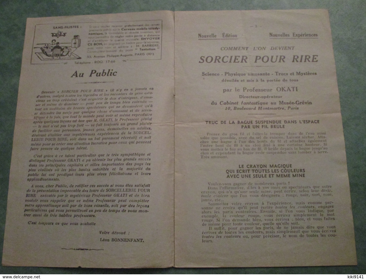 Comment L'on Devient SORCIER POUR RIRE Par Le Professeur OKATI (8 Pages) - Théâtre & Déguisements