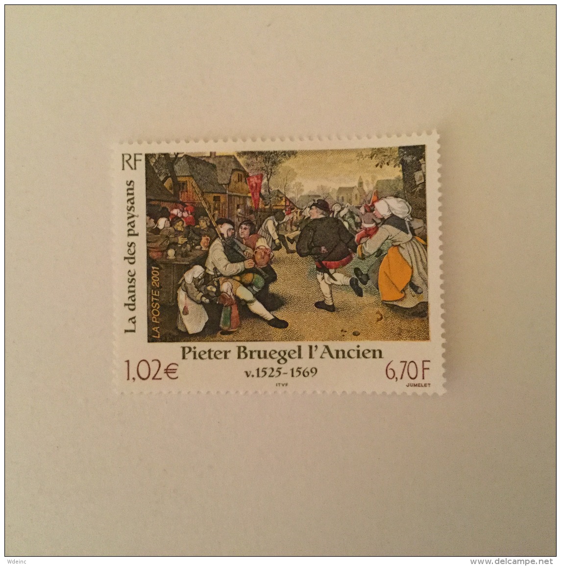 FRANCE 2001  Serie Artistique Pieter Bruegel L'Ancien Superbe-MUH Yv3369 - Neufs