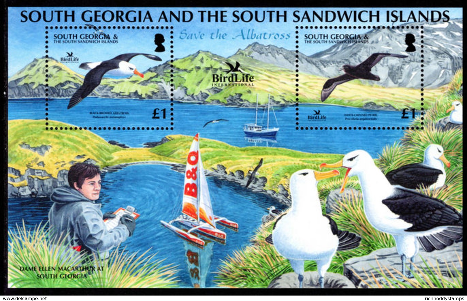 South Georgia 2006 Save The Albatross Souvenir Sheet Unmounted Mint. - South Georgia