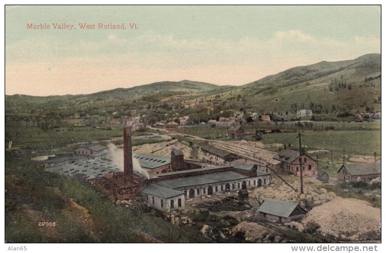 West Rutland Vermont, Marble Valley Quarry, 1910s Vintage Postcard - Rutland