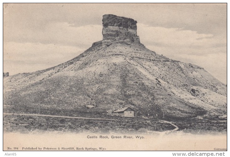 Green River Wyoming, Castle Rock, 1900s Vintage Postcard - Green River