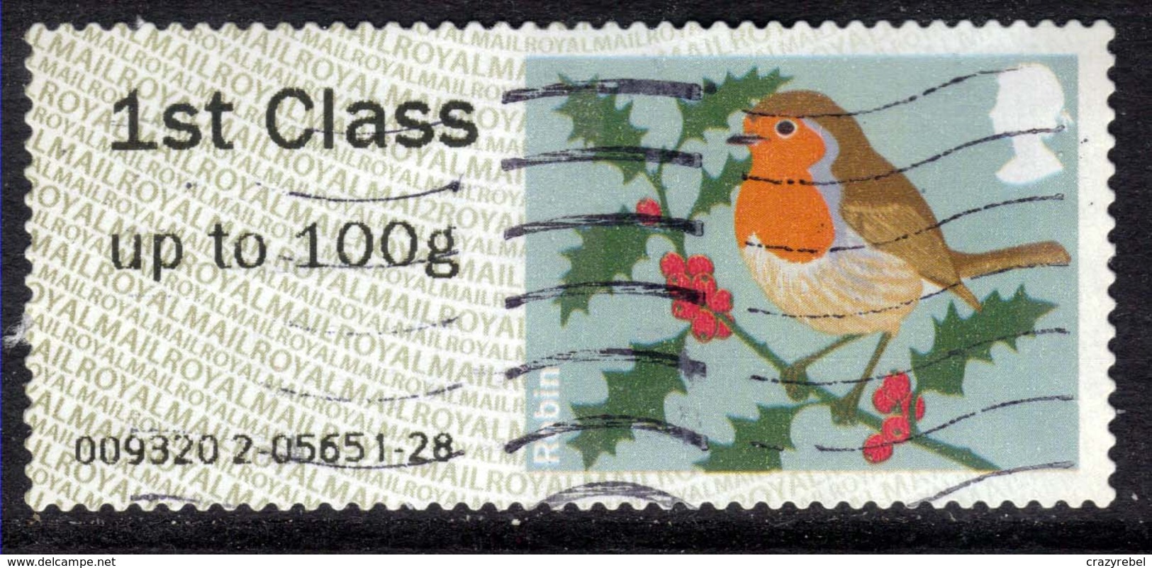 GB 2012 QE2 1st Up To 100gms Post & Go Christmas Robin ( M951 ) - Post & Go (distributeurs)