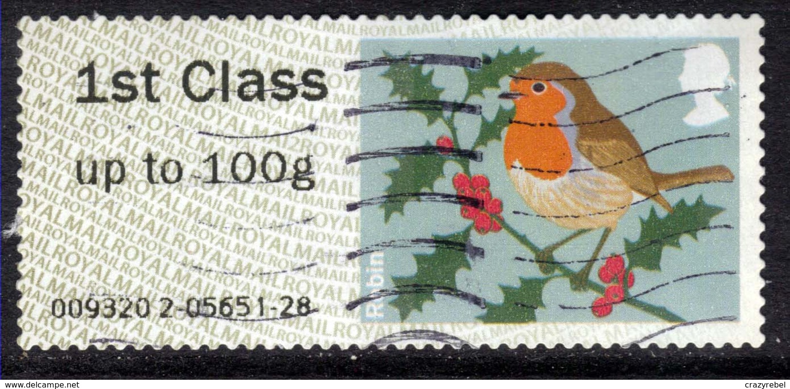 GB 2012 QE2 1st Up To 100gms Post & Go Christmas Robin ( M951 ) - Post & Go (automatenmarken)