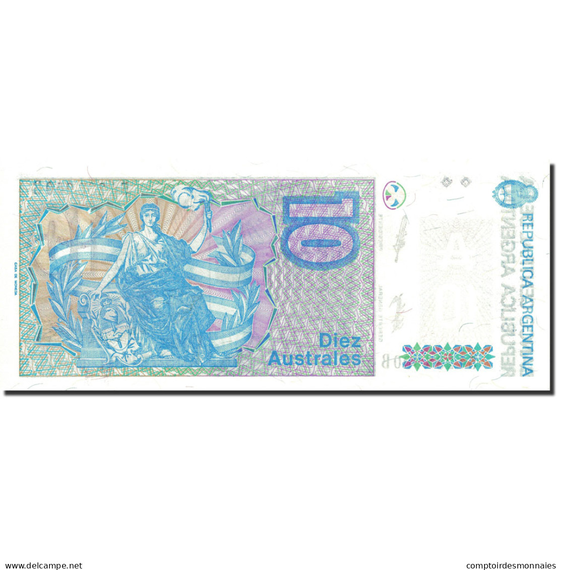 Billet, Argentine, 10 Australes, 1985-1991, Undated (1985-1989), KM:325b, SPL - Argentine
