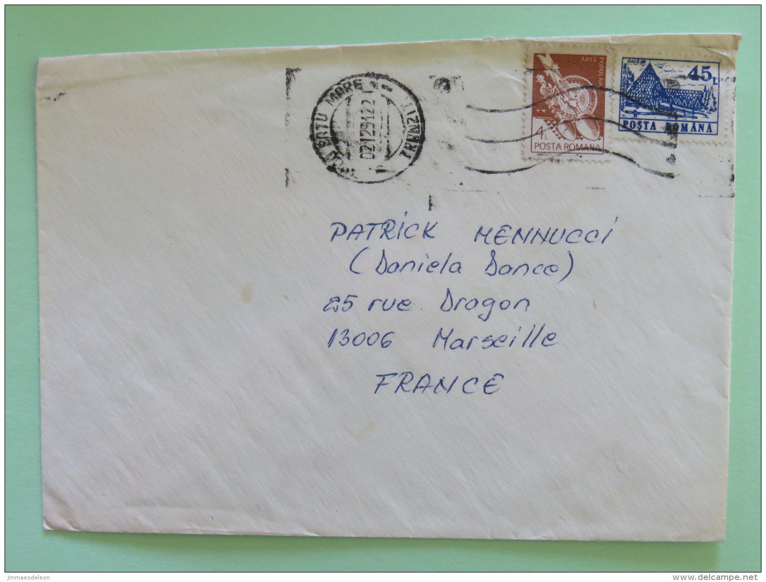 Rumania 1991 Cover To France - Dishes Houses - Cartas & Documentos