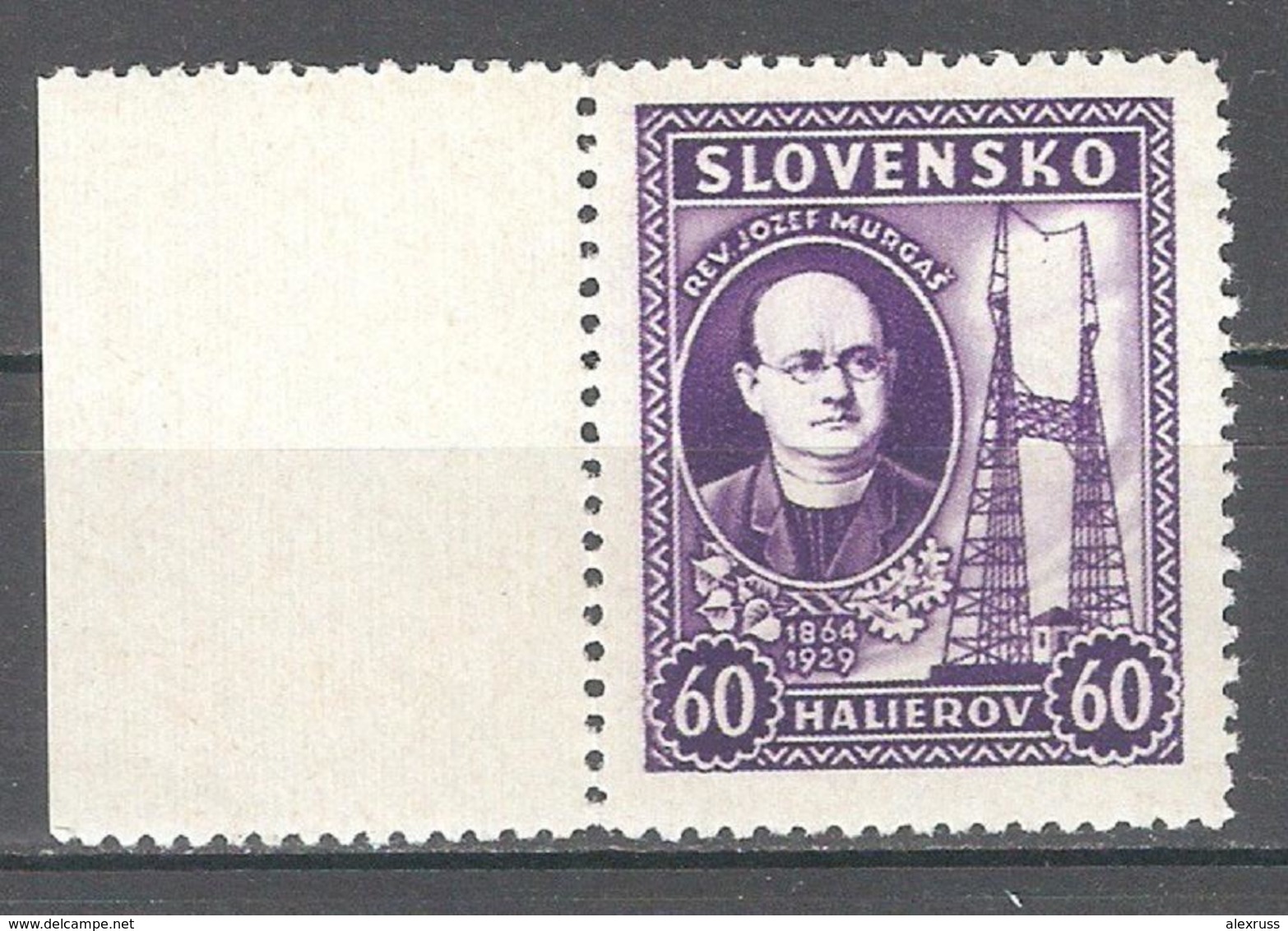 Slovakia 1939,Rev.Josef Murgas,Sc 38,VF MNH** (MB-1) - Unused Stamps