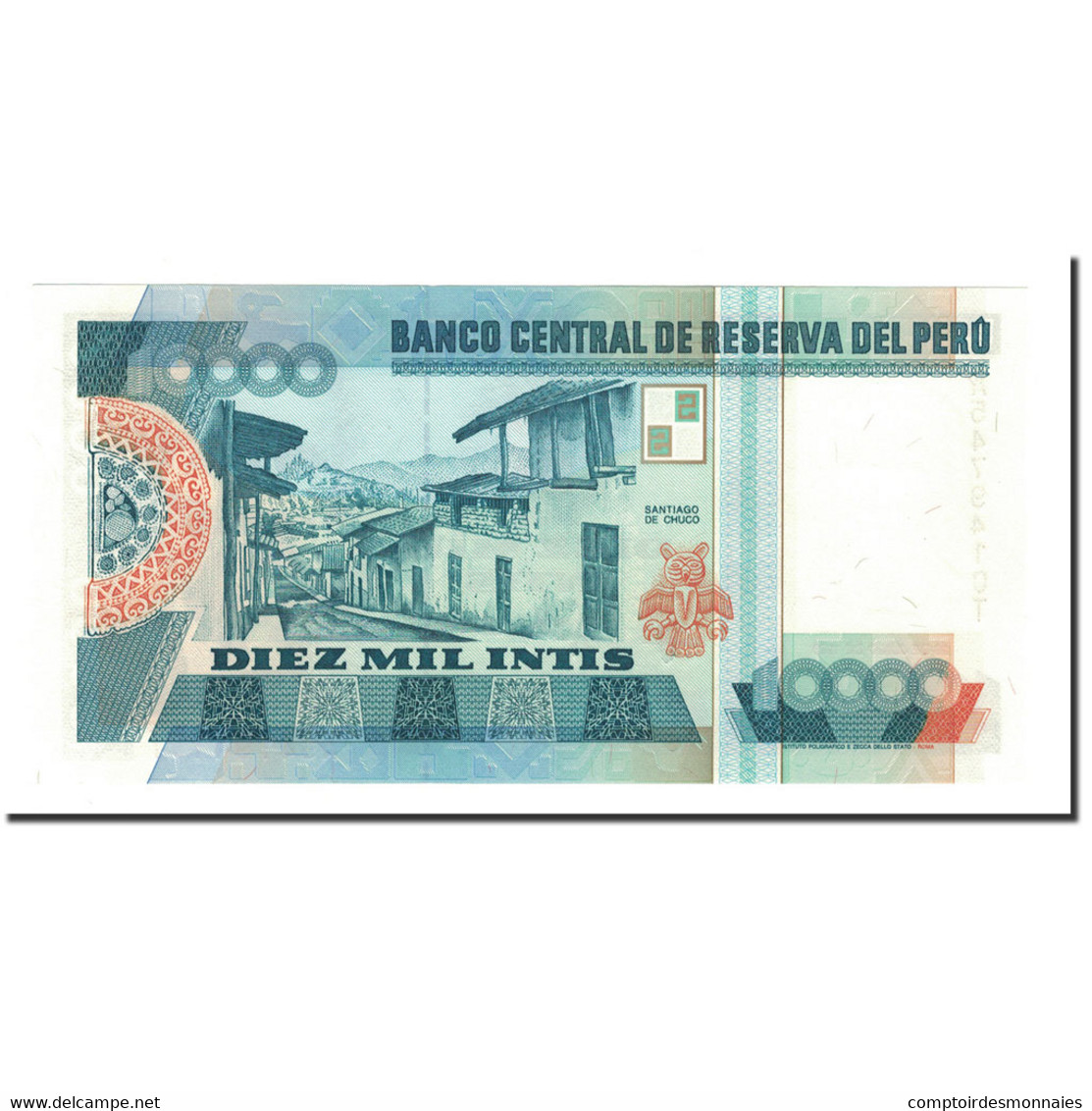 Billet, Pérou, 10,000 Intis, 1988, 1988-06-28, KM:141, NEUF - Pérou
