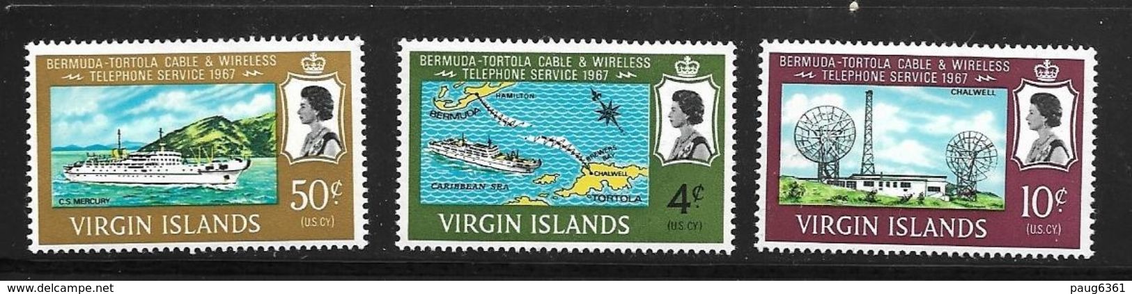 ILES VIERGES 1967 TELECOM  YVERT N°181/83  NEUF MNH** - Iles Vièrges Britanniques