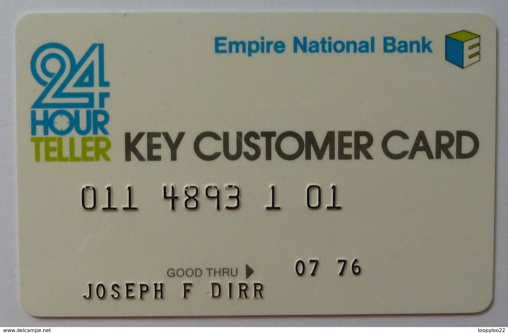 USA - Early ATM Card - Empire National Bank - Exp 07/76 - Used - R - Cartes De Crédit (expiration Min. 10 Ans)