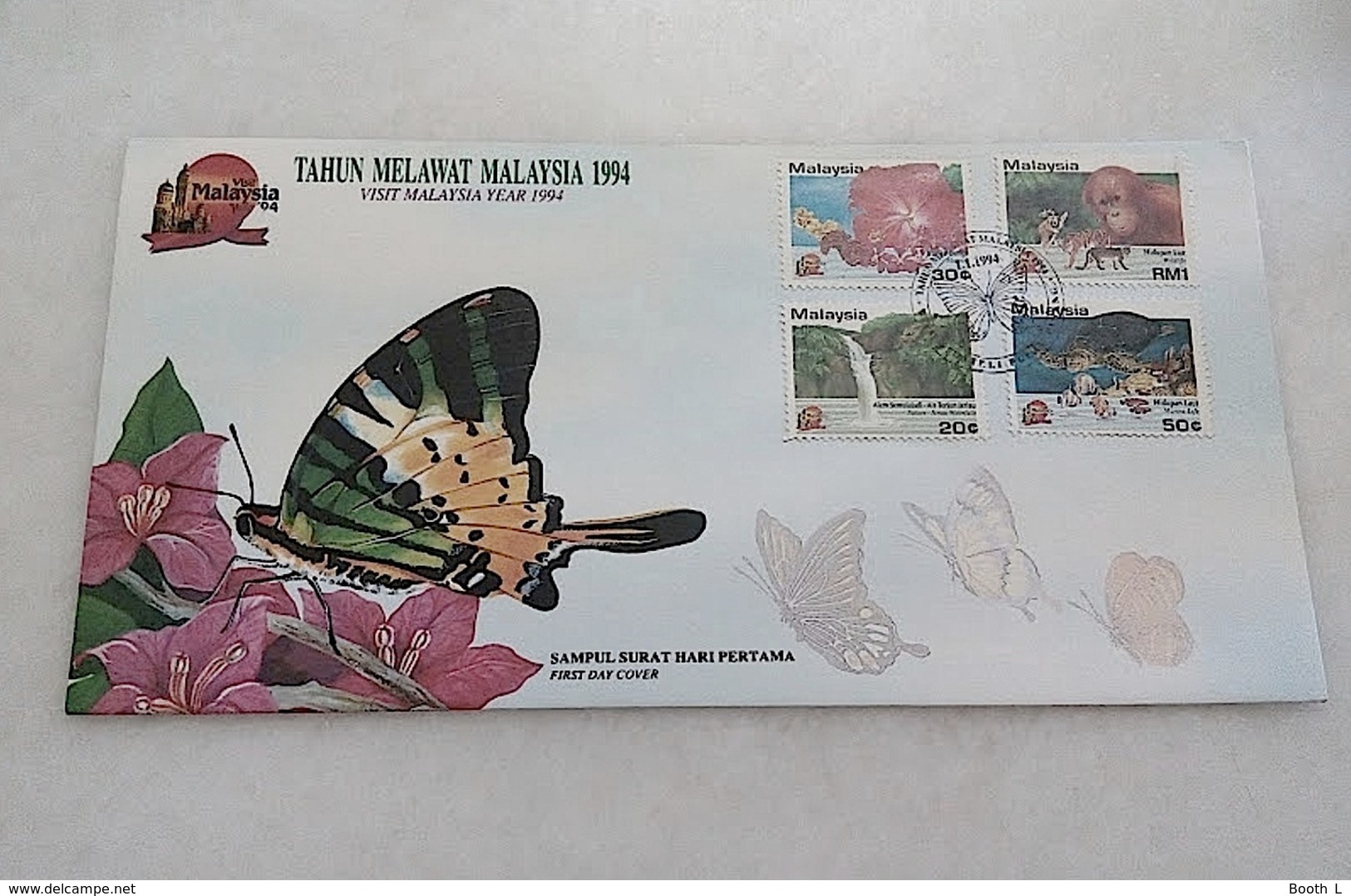 Malaysia FDC Visit Malaysia Year 1994 With Foxing - Maleisië (1964-...)