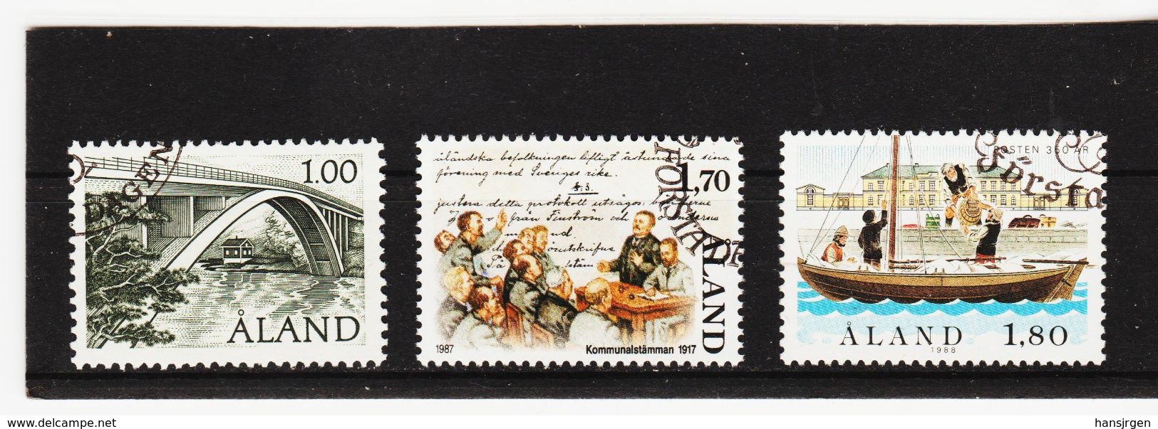 AUA570 ALANDINSELN 1987/88 LOT Gestempelt / Entwertet  ZÄHNUNG Und STEMPEL SIEHE ABBILDUNG - Ålandinseln