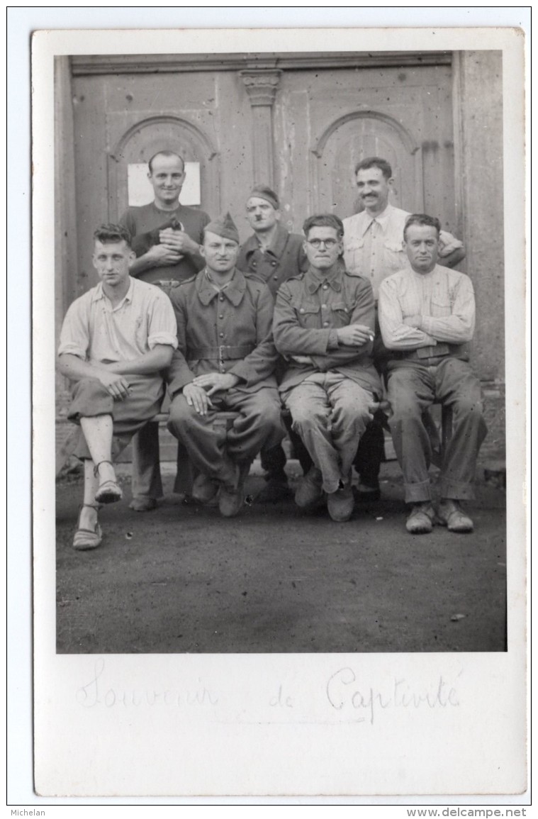 CPA  PHOTO   STALAG IV G---SACHSEN---ALLEMAGNE---GROUPE DE PRISONNIERS - Guerre 1939-45