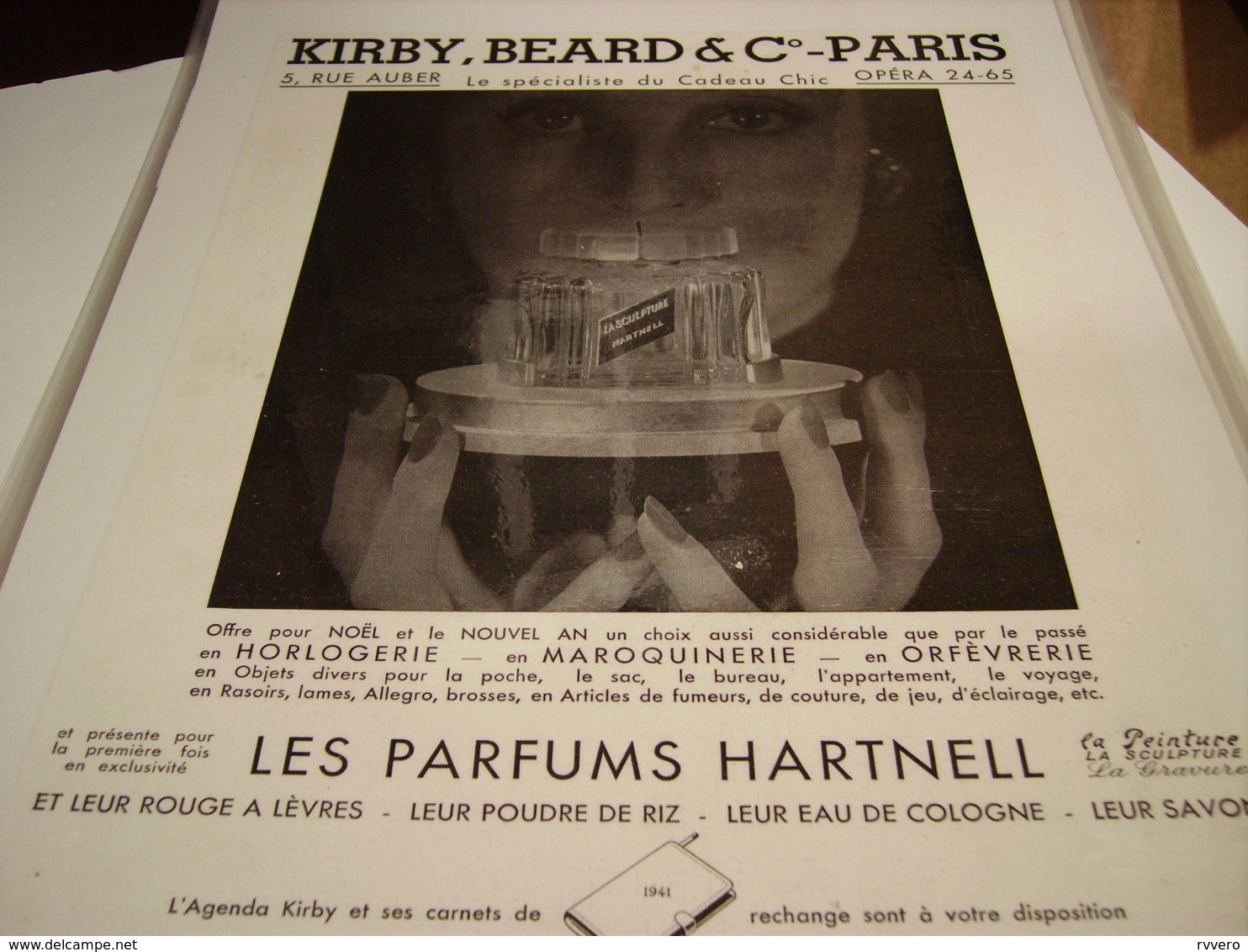 ANCIENNE PUBLICITE PARFUM HARTNELL 1940 - Non Classés