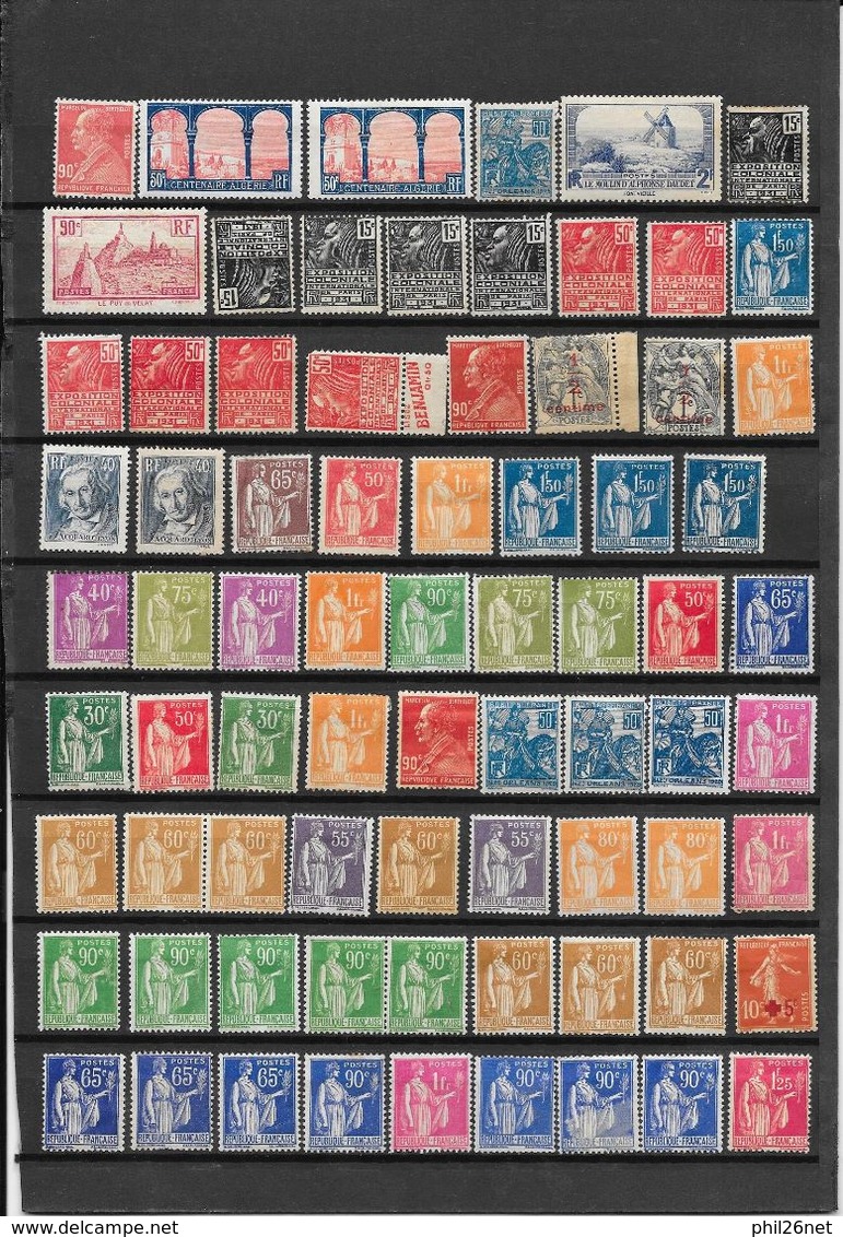 France "stock"  Lot De Neufs * B/TB Jusqu'à 1940   - Collections