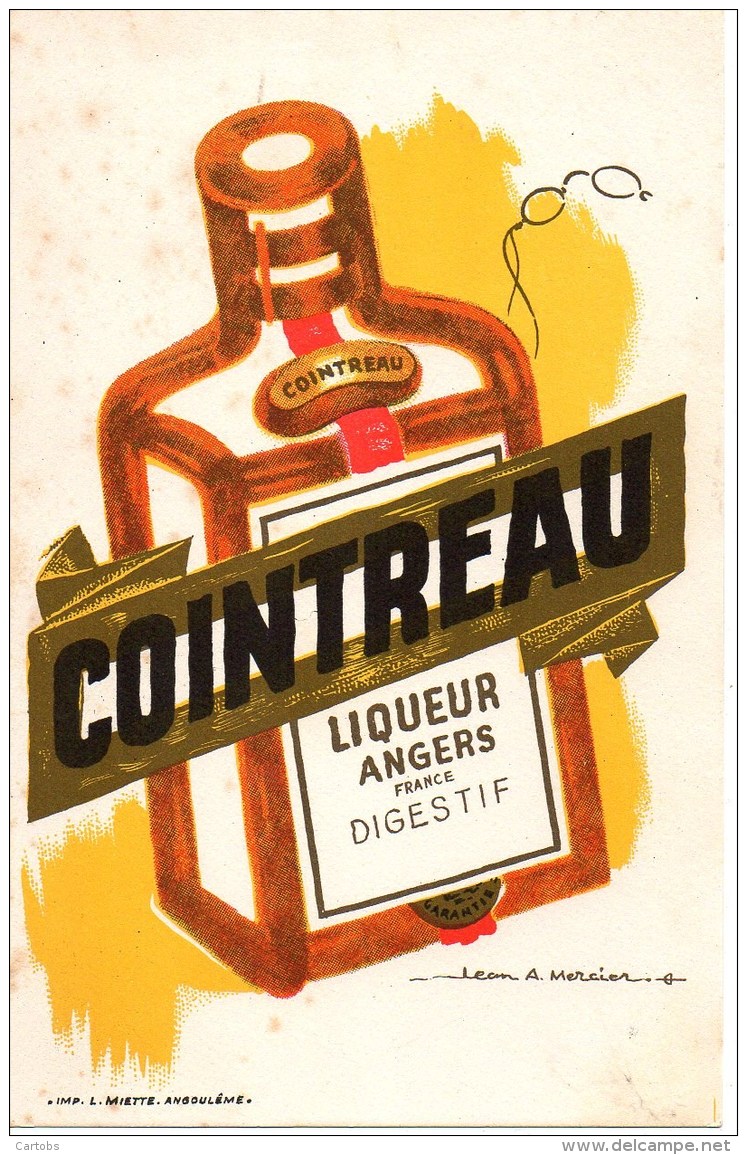 Buvard COINTREAU Illustré Par A Mercier - Drank & Bier