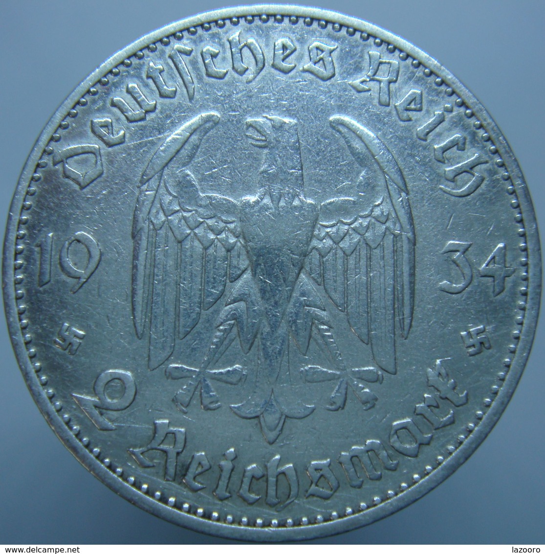 Germany 2 Reichsmark 1934 A VF Date - Silver - 2 Reichsmark