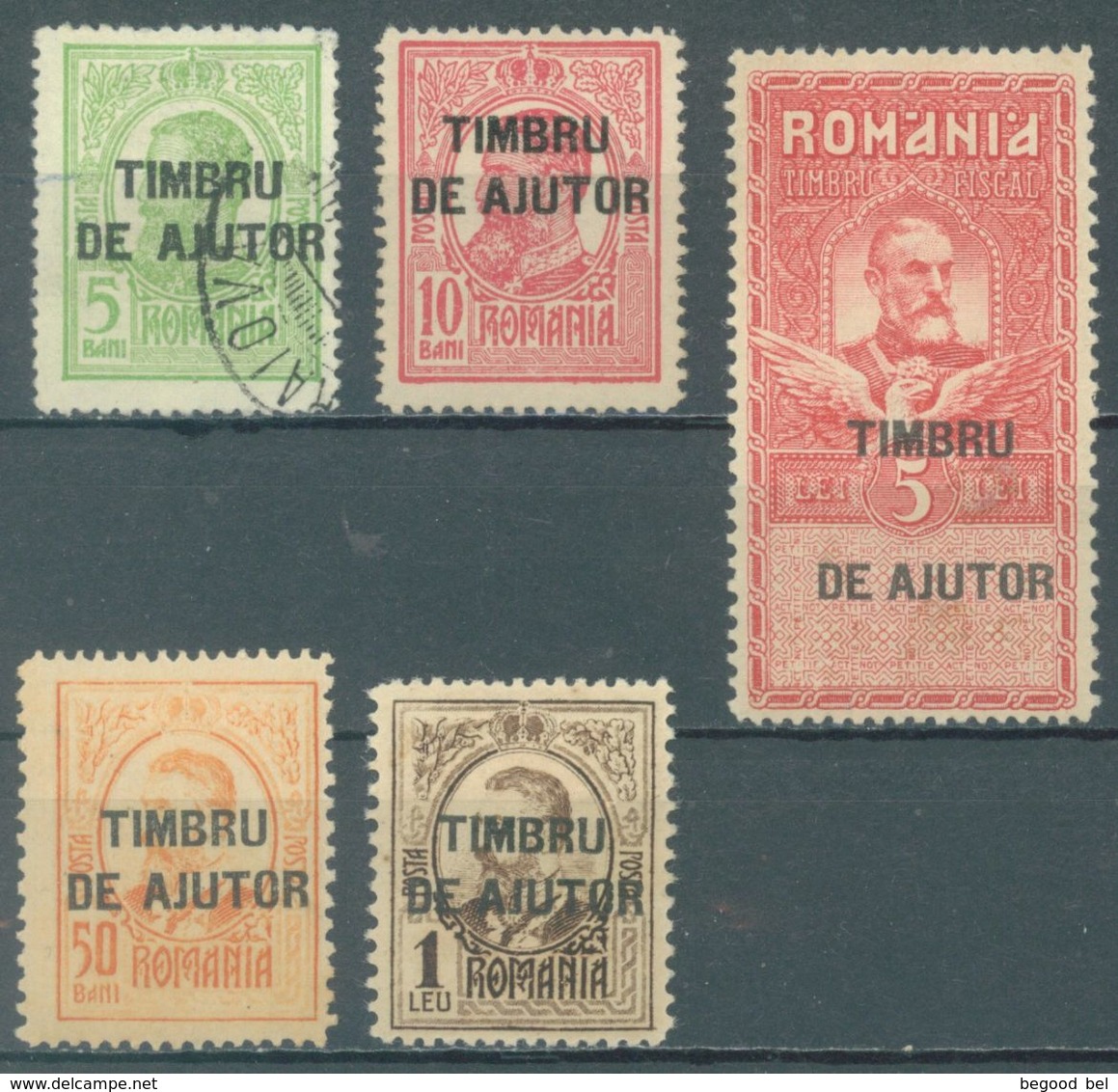 ROMANIA  - 1915-1916 - MH/*.AND USED/OBLIT - TIMBRU DE AJUTOR OVERPRINT -Yv 232-235A  - Lot 16523 - 5 L PERF 11 1/2 - Neufs
