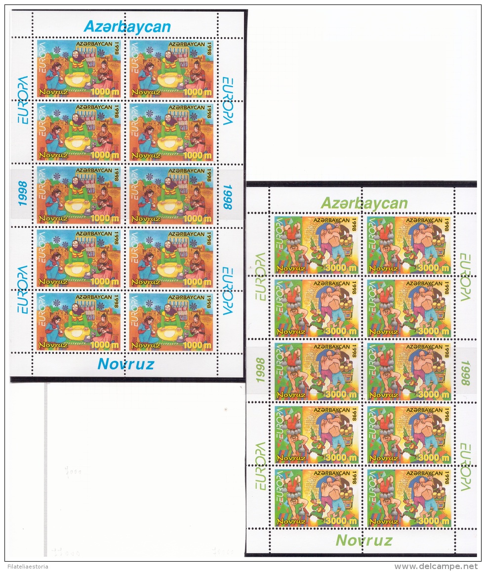 Azerbaïdjan 1999 - MNH ** Expositions Philatéliques - 2 Feuillets Michel Nr. 440-441 Série Complète V.C. 50 Â€ ! (aze035 - Azerbaïdjan