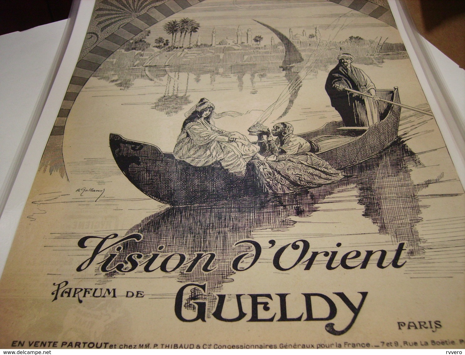 ANCIENNE PUBLICITE PARFUM VISION D ORIENT DE GUELDY - Autres & Non Classés