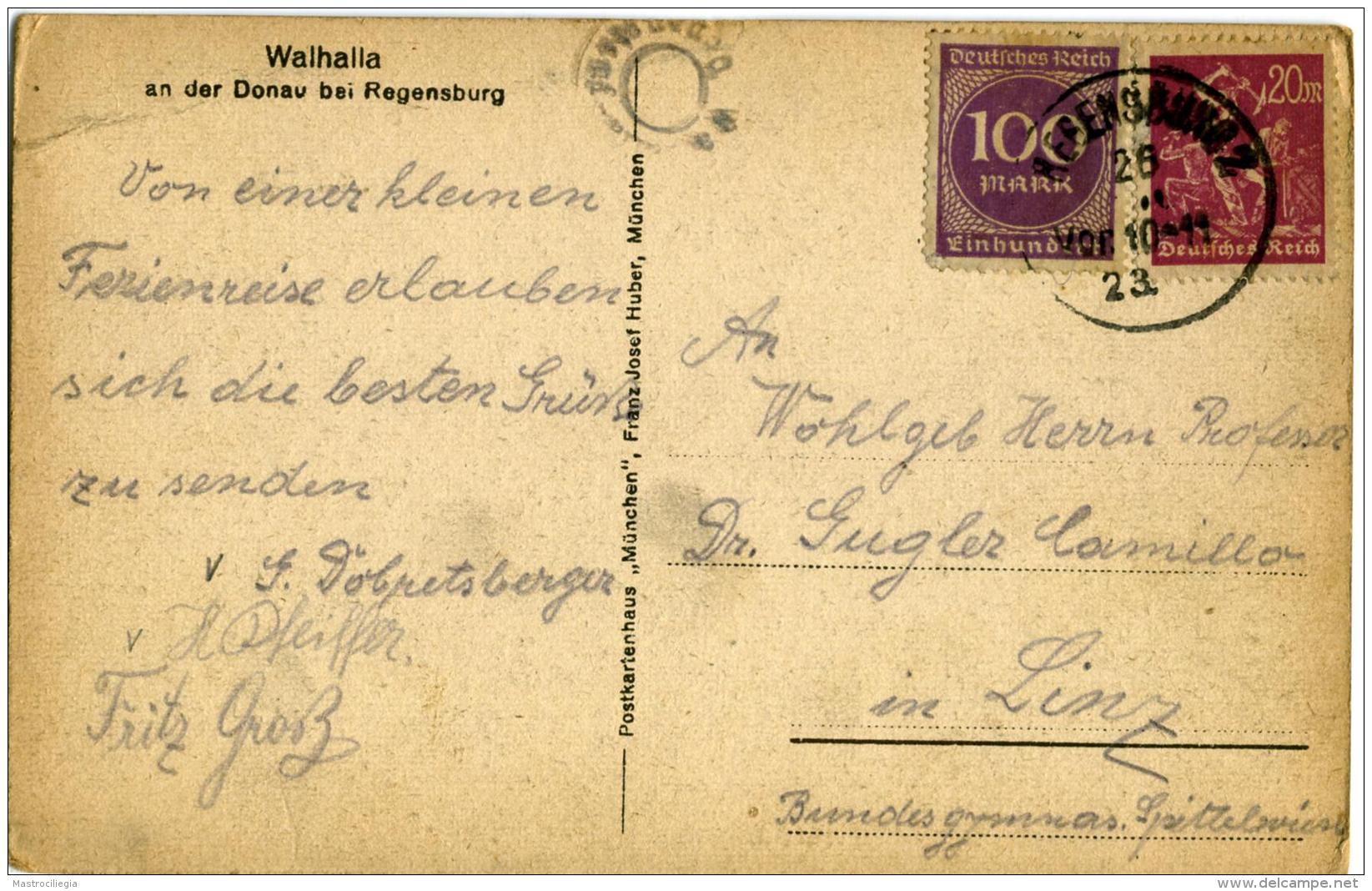 POSTKARTE  Walhalla - Storia Postale