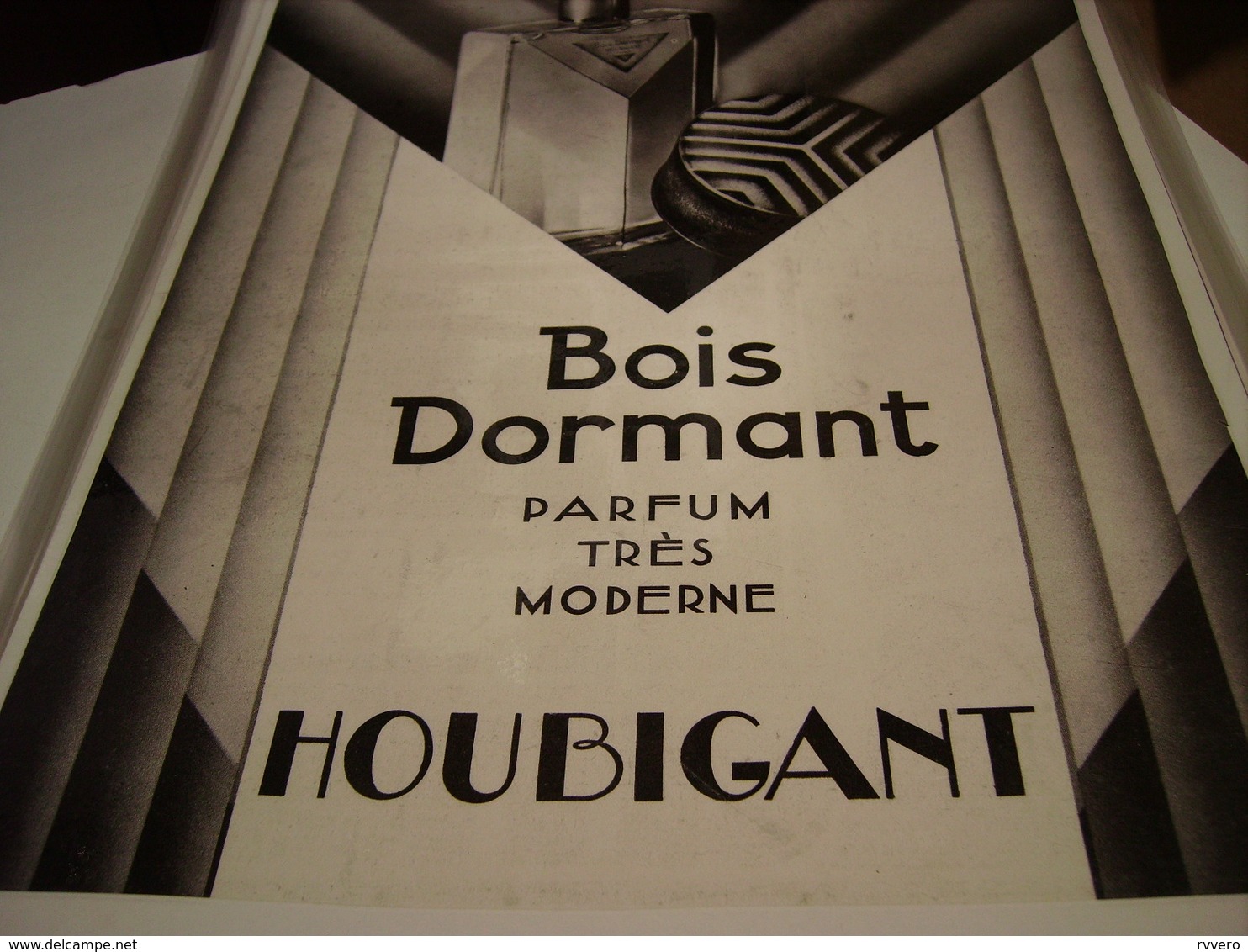 ANCIENNE PUBLICITE PARFUM HOUBIGANT BOIS DORMANT - Autres & Non Classés