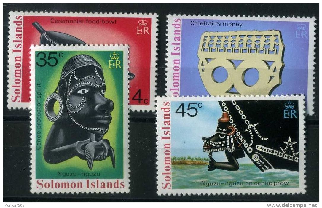 ILES  SALOMON ( POSTE ) : Y&amp;T  N°  293/296  TIMBRES  NEUFS  SANS  TRACE  DE  CHARNIERE , A  VOIR . - British Solomon Islands (...-1978)