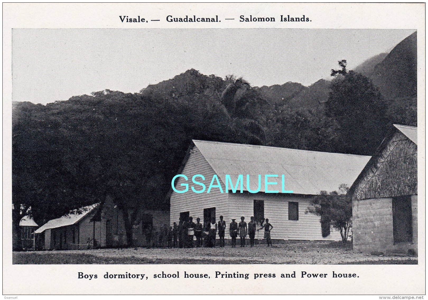 Oceanie, Visale Guadalcanal Salomon Islands, Boys Dormitory, School House, Printing Press And Power House - (voir Scan). - Salomoninseln