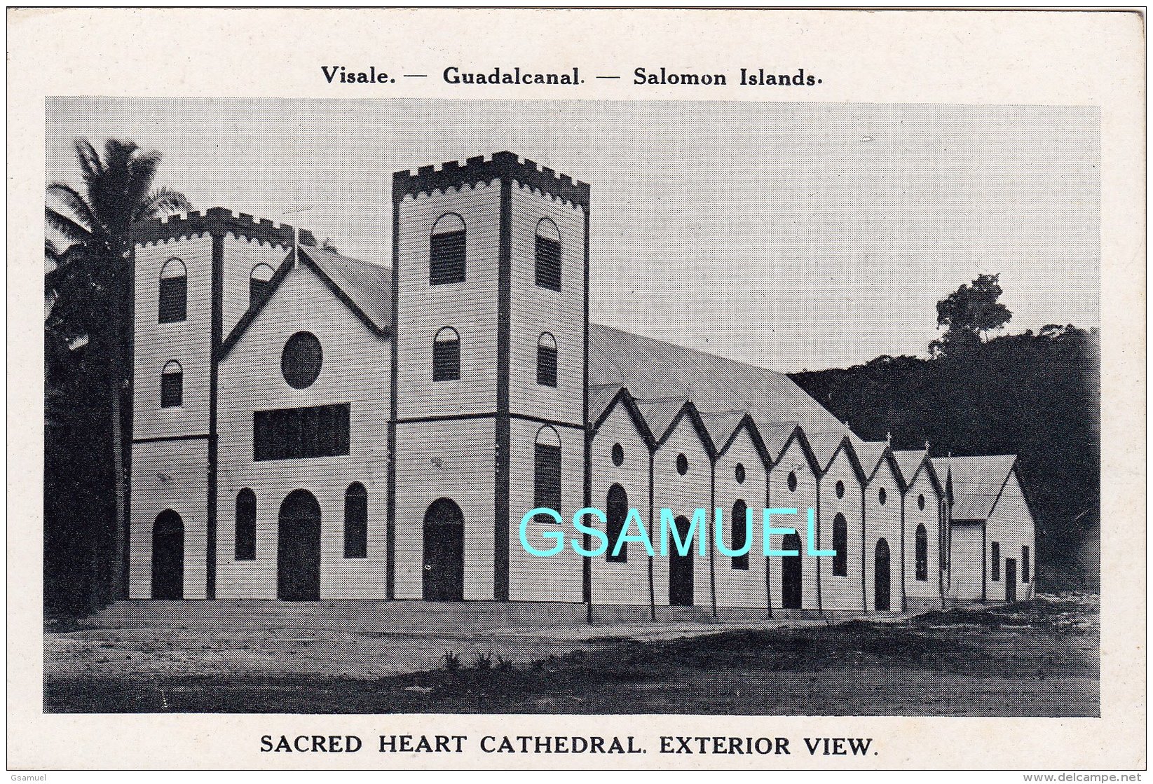 Oceanie, Visale Guadalcanal Salomon, Sacred Heart Cathedral. Exterior View - Salomon