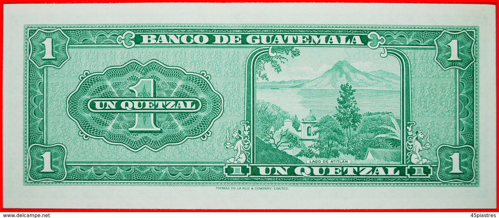 √ RARE: GUATEMALA ★ 1 QUETZAL 1968 UNC CRISP! LOW START ★ NO RESERVE! - Guatemala