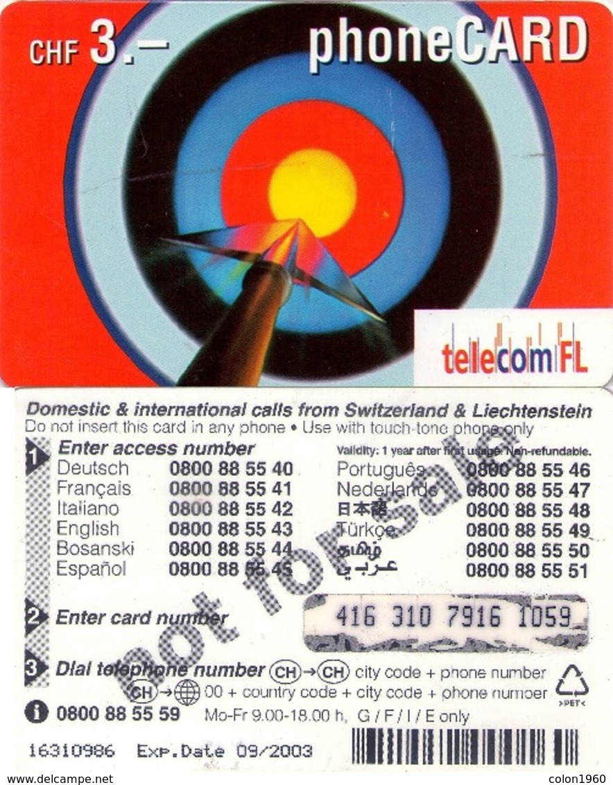 LIECHTENSTEIN. LI-11C. TARGET. (1631). 20000 Ex. 2003-09. PROMOCIONAL, REVERSO "NOT FOR SALE". (001). - Liechtenstein