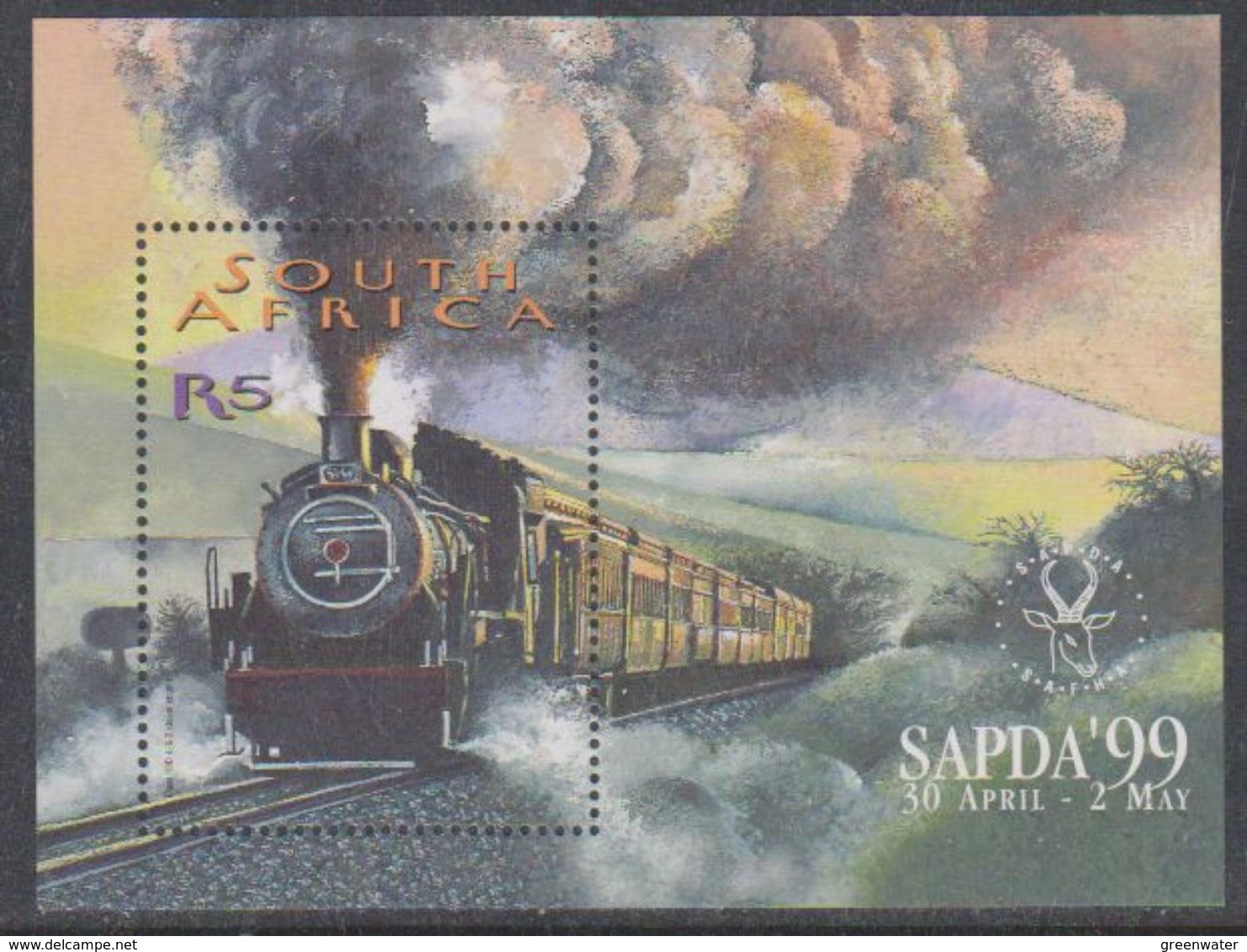 South Africa 1999 Sapda / Steam Locomotive M/s ** Mnh (38171) - Blokken & Velletjes