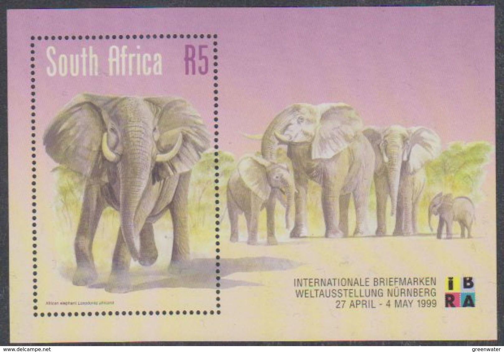 South Africa 1999 Ibra  / Elephant M/s ** Mnh (38171A) - Blocks & Kleinbögen