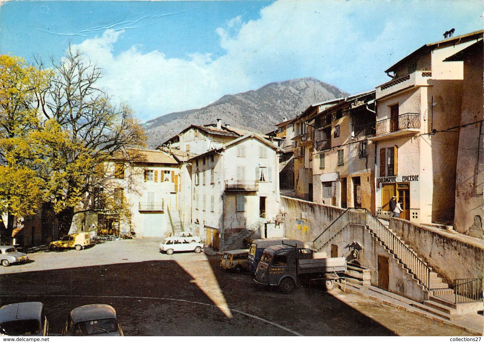 06-BELVEDERE- LA PLACE DES TILLEULS ET LA RUE DE LA COLLE - Belvédère