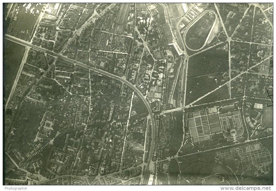 France Paris Auteuil Panorama #7 Première Guerre Mondiale Ancienne Photo Aerienne 1918 - Krieg, Militär