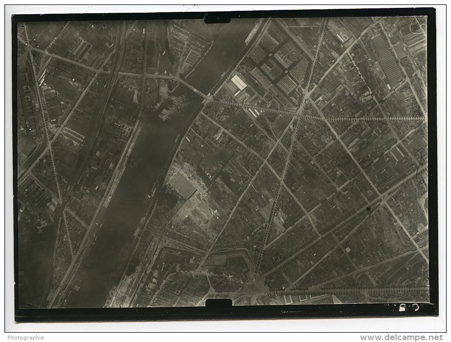 France Paris Auteuil Panorama #5 Première Guerre Mondiale Ancienne Photo Aerienne 1918 - War, Military