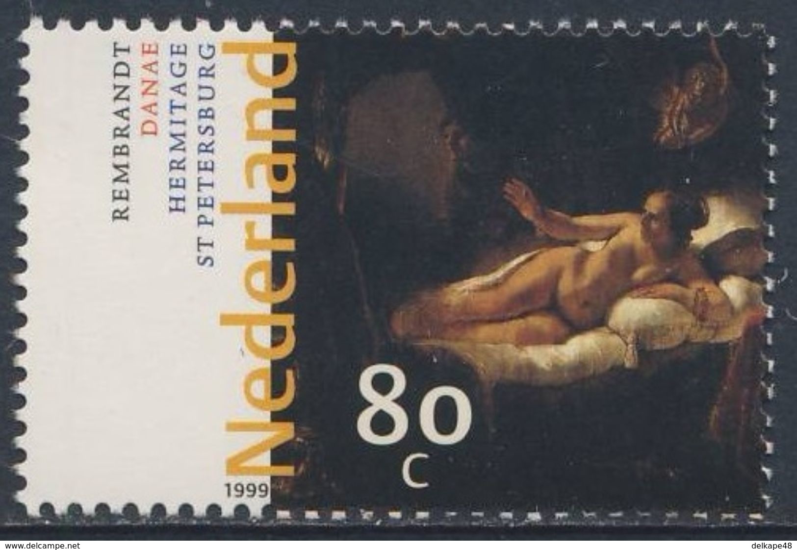 Nederland Netherlands Pays Bas 1999 Mi 1729 SG 1955 ** "Danae" Painting / Gemälde By Rembrandt (1606-1669) - Rembrandt