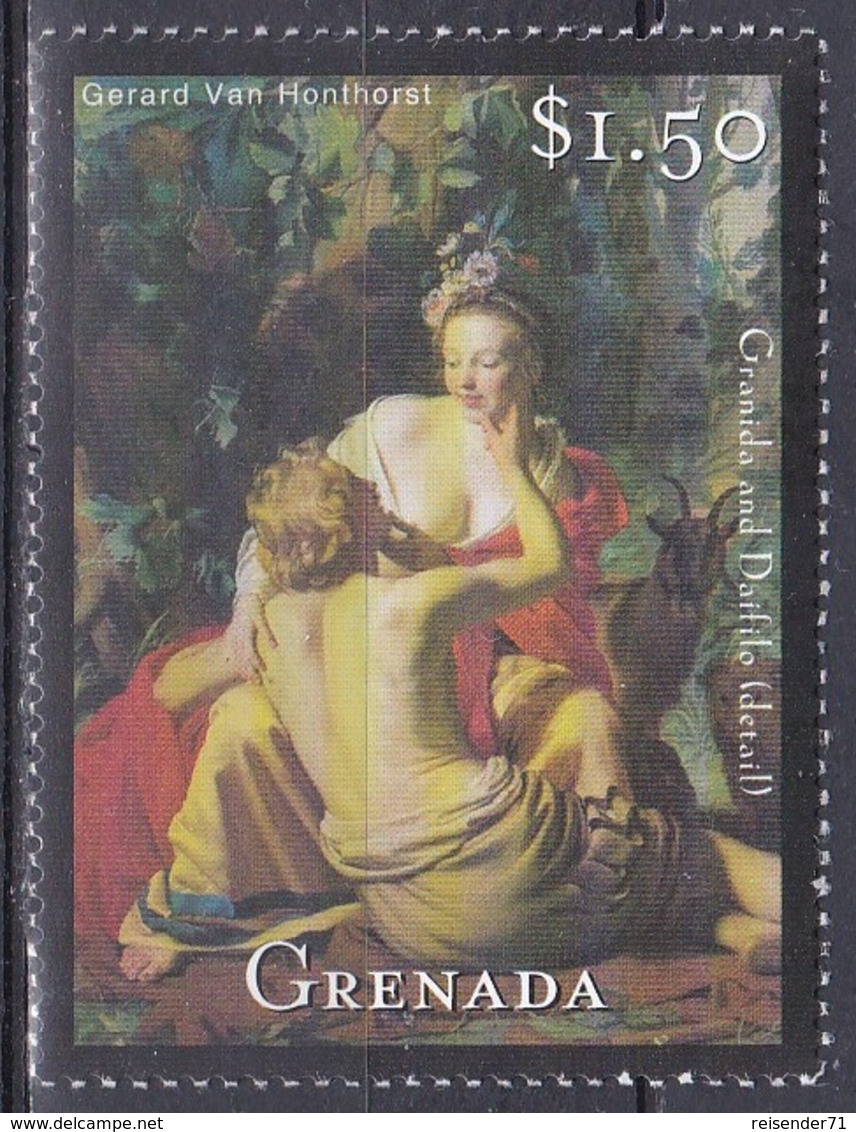 Grenada 2001 Kunst Arts Kultur Culture Gemälde Painting Granida Daifilo Honthorst Rijksmuseum Amsterdam, Mi. 4617 ** - Grenada (1974-...)